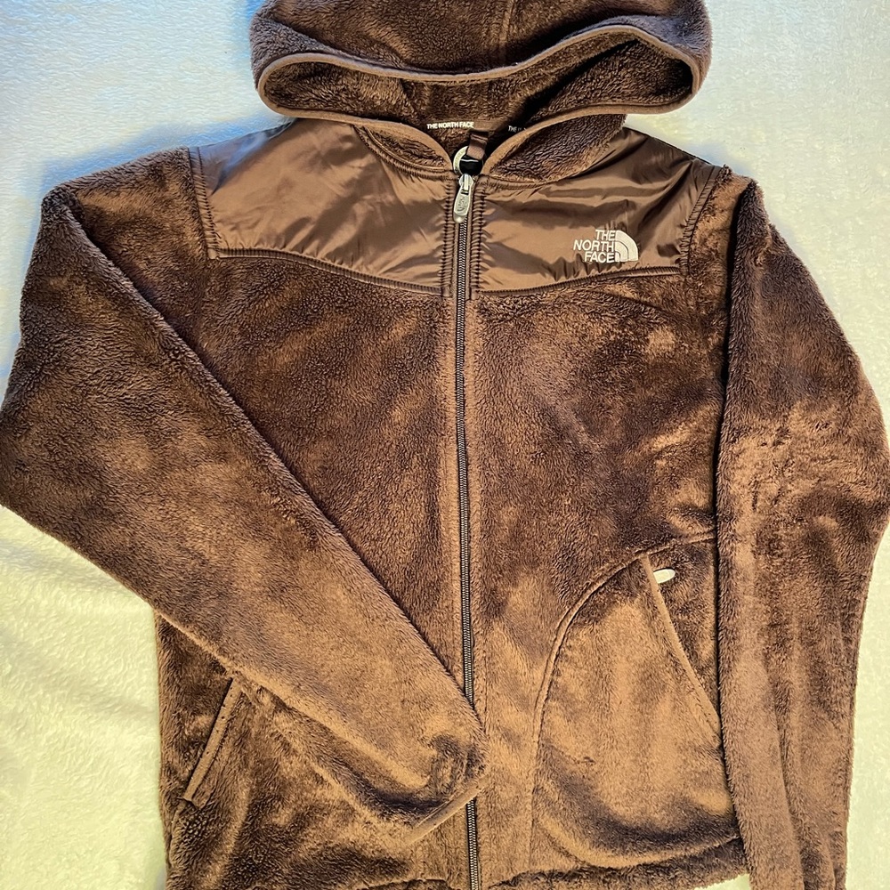 The North Face Osito Hybrid Fleece Hoodie Brown Full Zip Women’s M